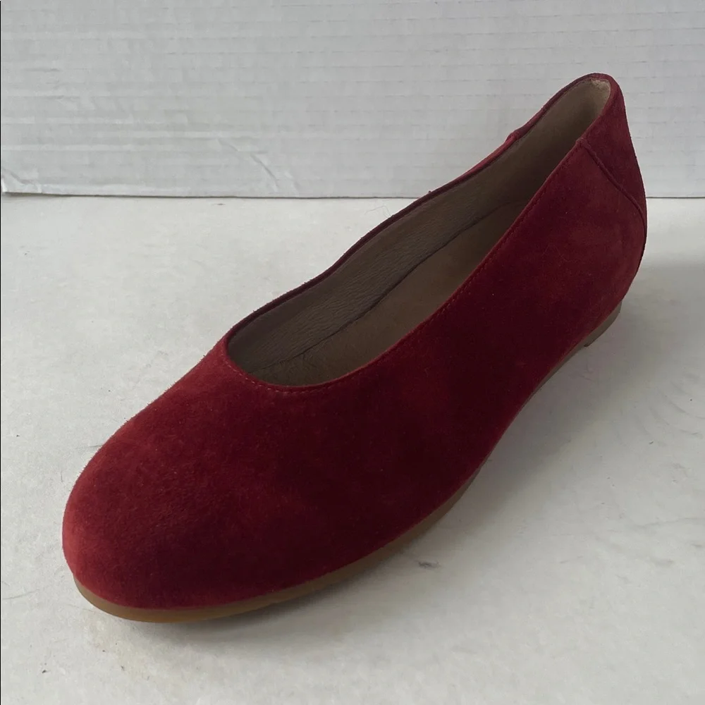 Eileen Fisher Red Suede Flats